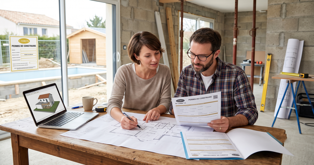 plans et un formulaire de permis de construire