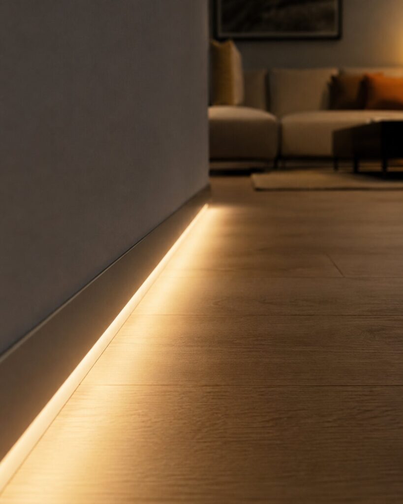 Plinthe LED alternative éclairage discret bas de mur